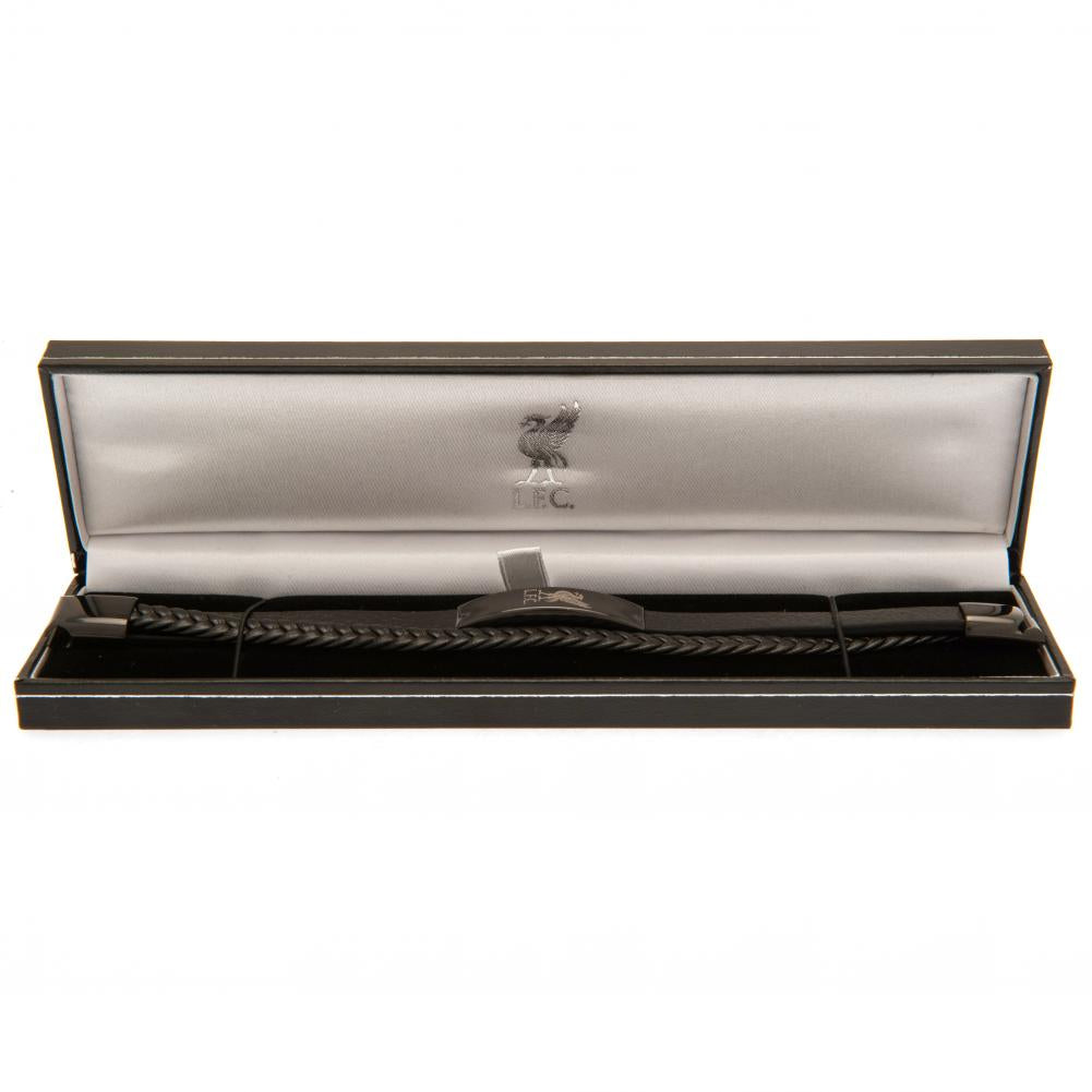 190984 Liverpool FC Black IP Leather Bracelet 2