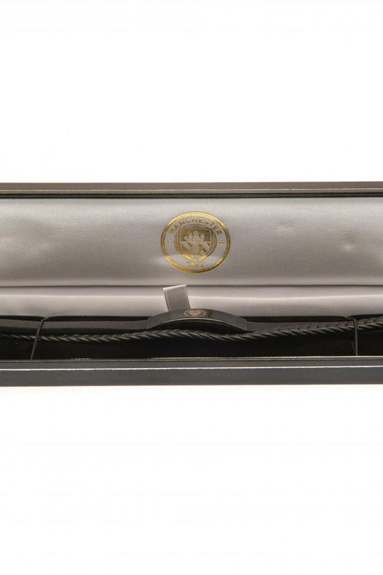 190985 Manchester City FC Black IP Leather Bracelet 2