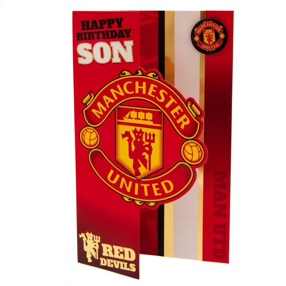 192923 Manchester United FC Birthday Card Son 1