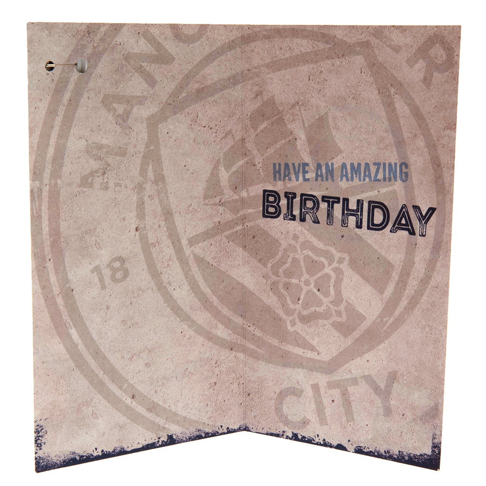 192925 Manchester City FC Birthday Card Boy 2