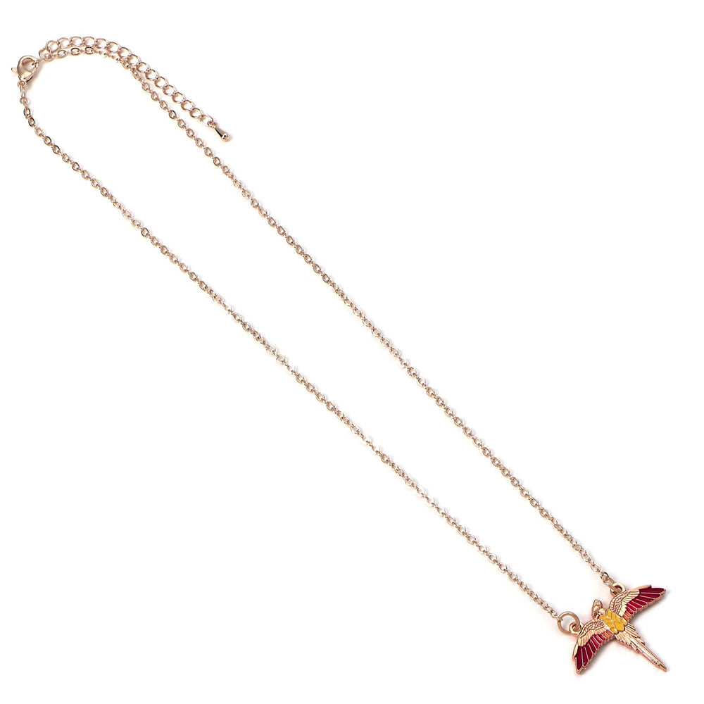 193222 Harry Potter Rose Gold Plated Necklace Fawkes 2
