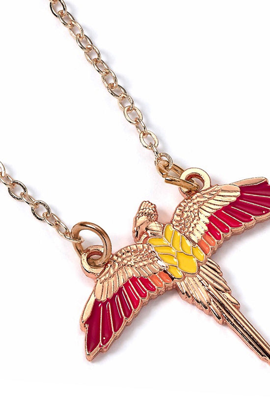193222 Harry Potter Rose Gold Plated Necklace Fawkes