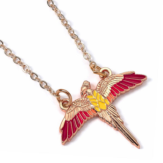 193222 Harry Potter Rose Gold Plated Necklace Fawkes