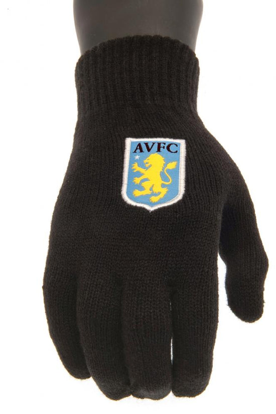 193814 Aston Villa FC Knitted Gloves Junior 1