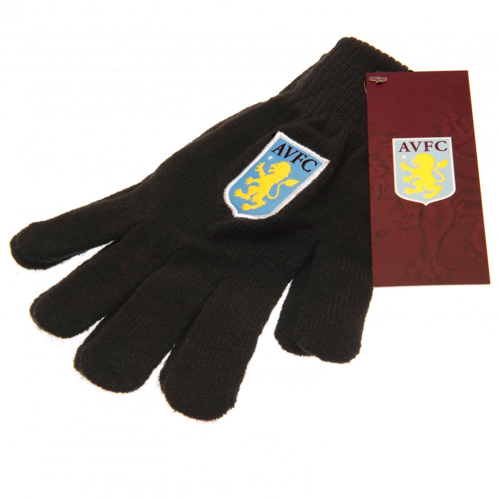 193814 Aston Villa FC Knitted Gloves Junior 2