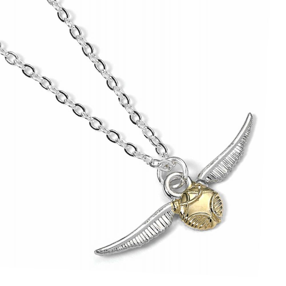 194758 Harry Potter Silver Plated Necklace Golden Snitch