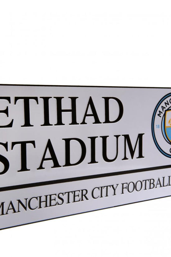 Manchester City FC White Street Sign