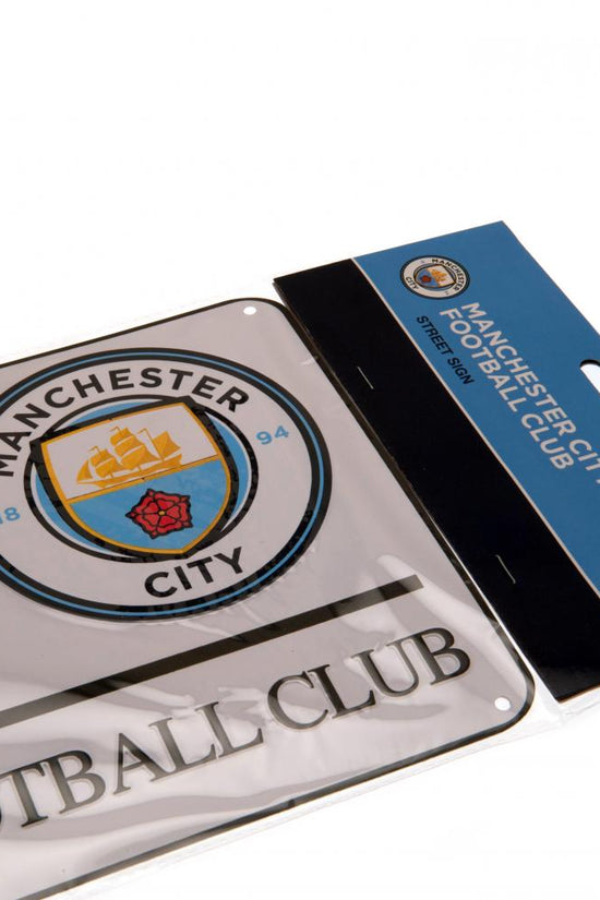 Manchester City FC White Street Sign