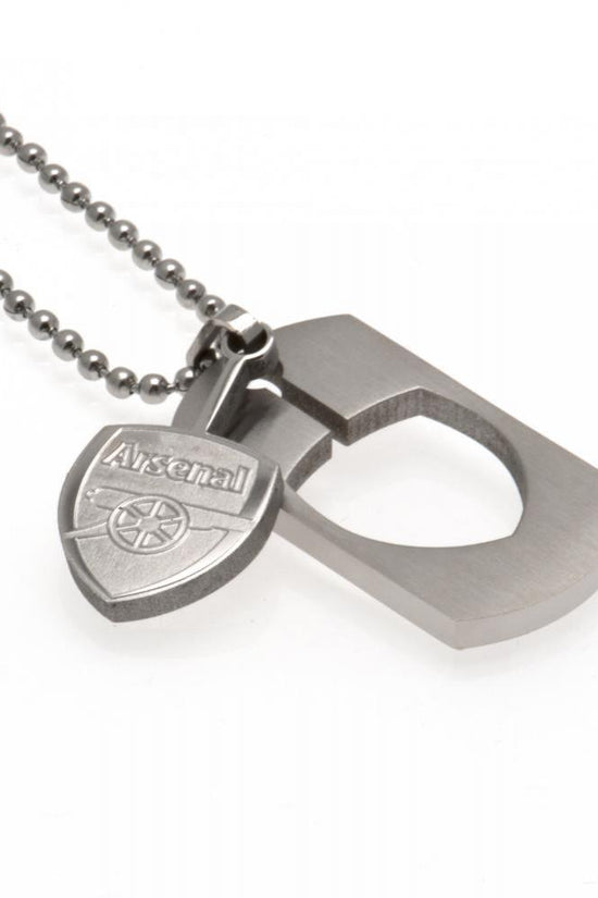 Arsenal FC Cut Out Crest Dog Tag & Chain