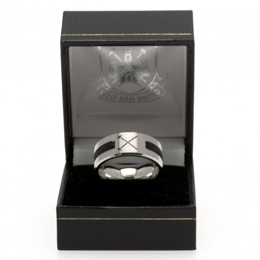 23232 West Ham United FC Black Inlay Ring HM 1