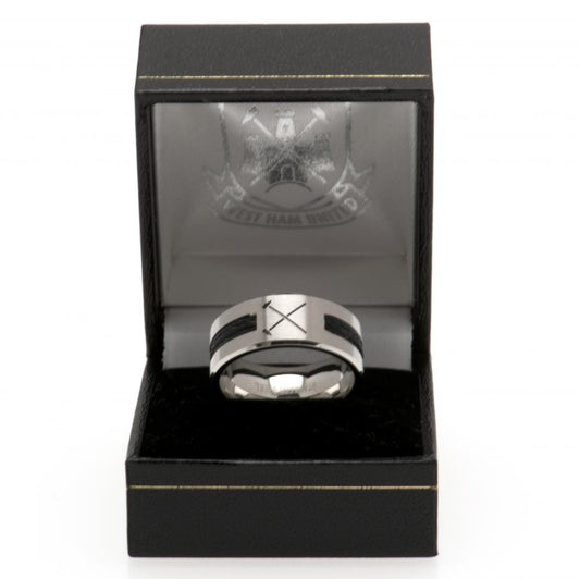 23232 West Ham United FC Black Inlay Ring HM 1