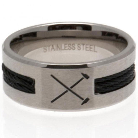 23232 West Ham United FC Black Inlay Ring HM