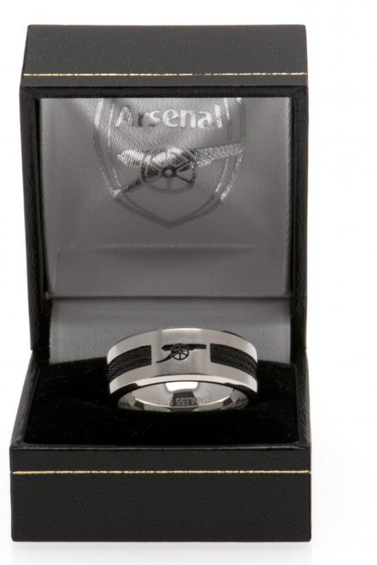 23236 Arsenal FC Black Inlay Ring 1
