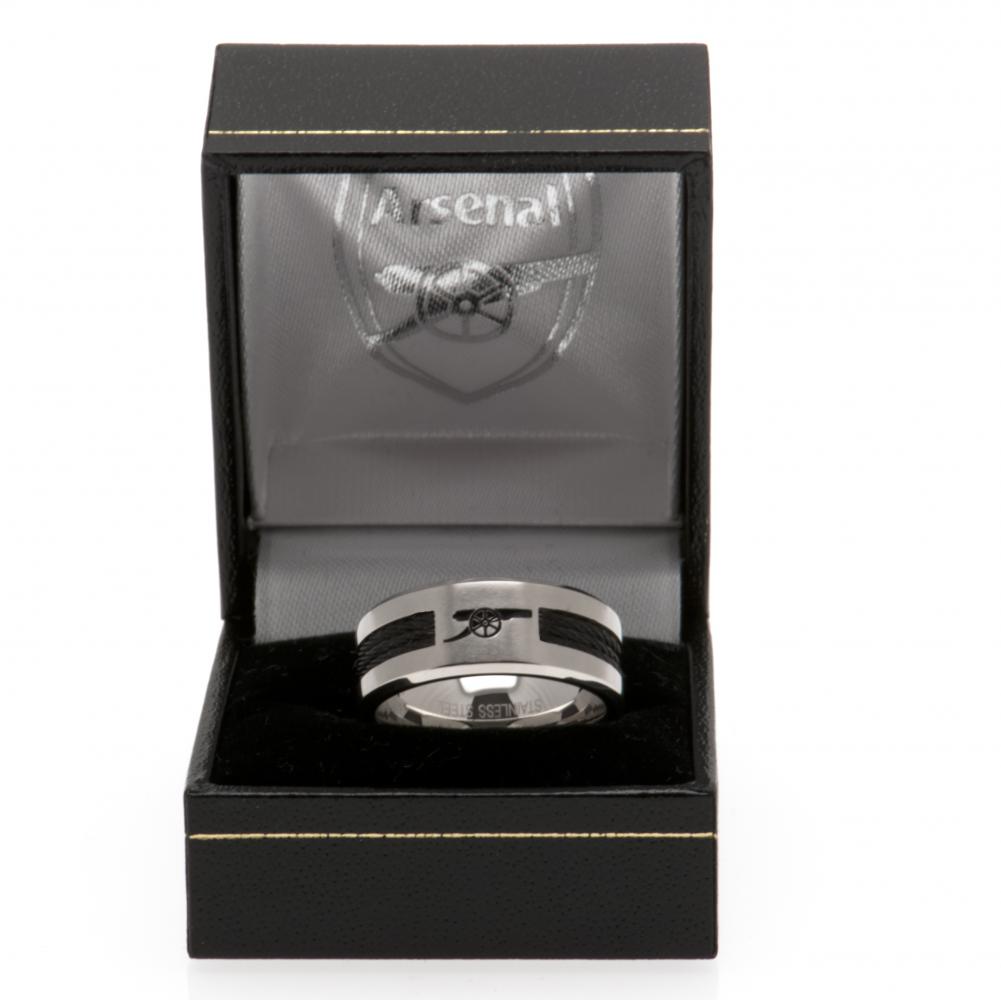 23236 Arsenal FC Black Inlay Ring 1