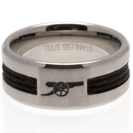 23236 Arsenal FC Black Inlay Ring