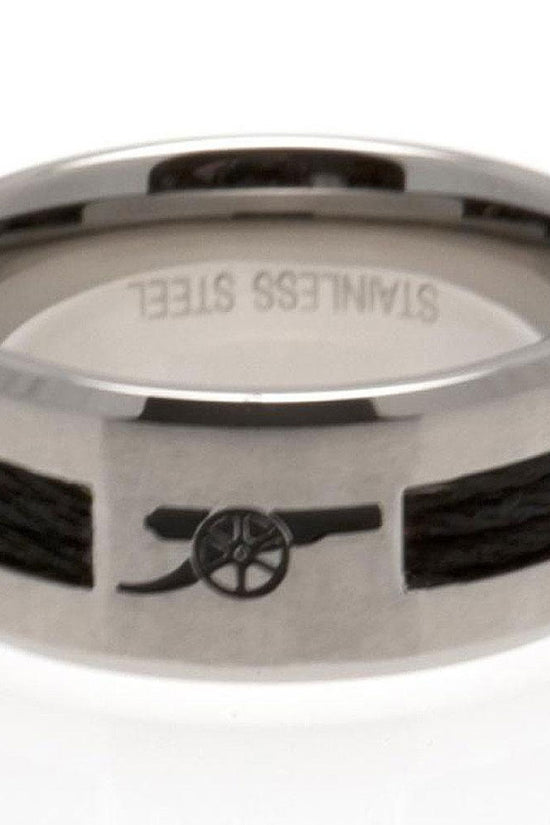 Arsenal FC Black Inlay Ring Large