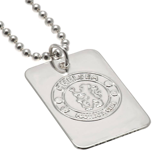 23651 Chelsea FC Silver Plated Dog Tag Chain