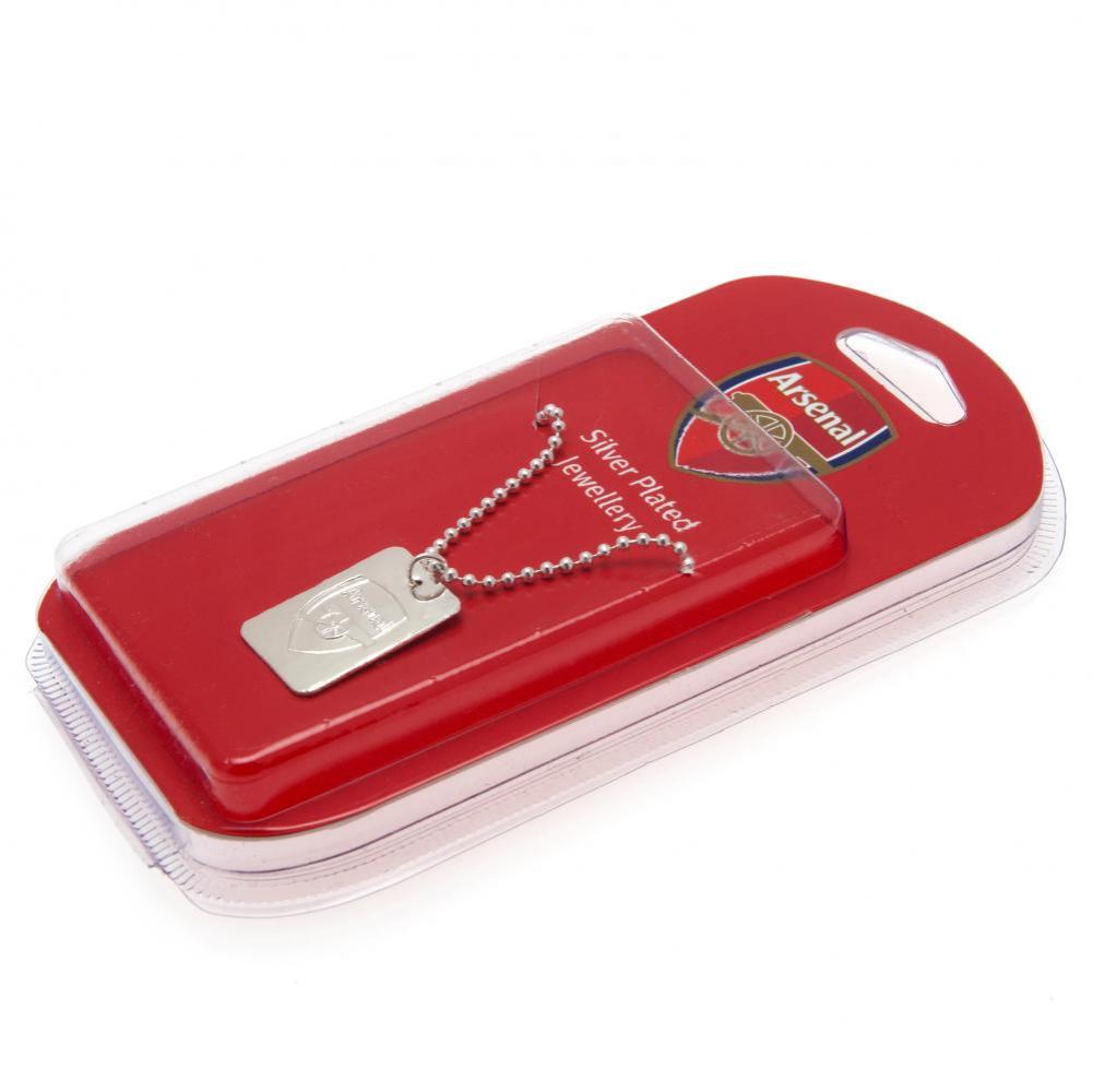 23655 Arsenal FC Silver Plated Dog Tag Chain 2