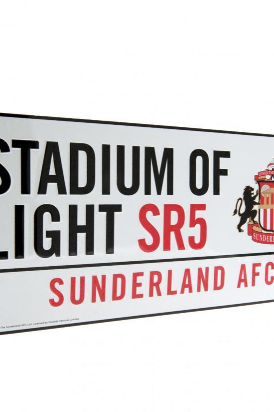 Sunderland AFC White Street Sign