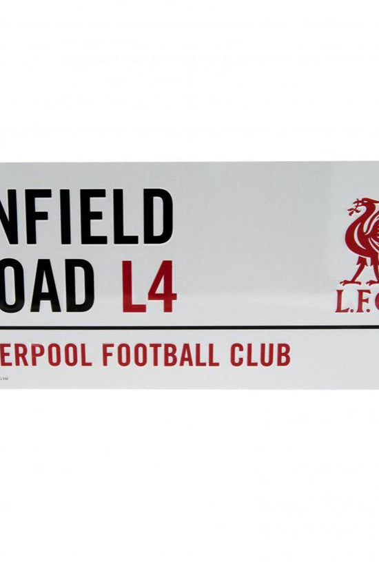 Liverpool FC White Street Sign