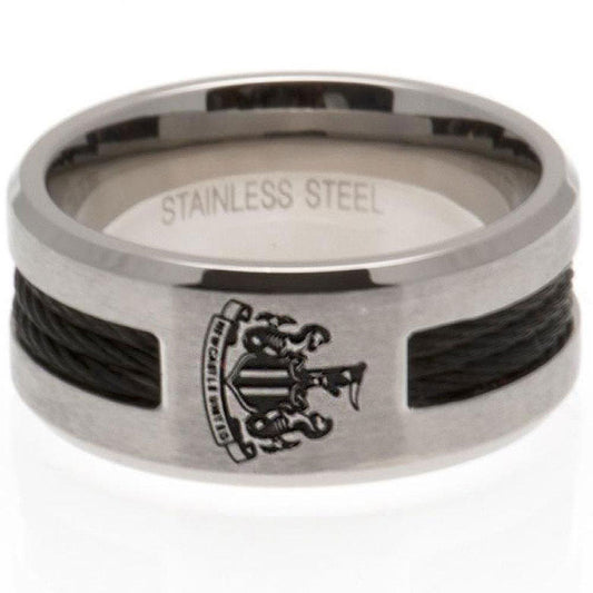 26712 Newcastle United FC Black Inlay Ring