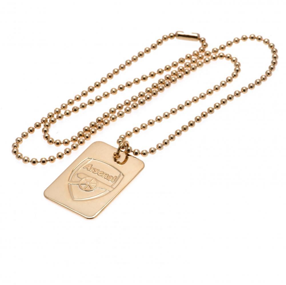 36165 Arsenal FC Gold Plated Dog Tag Chain 1