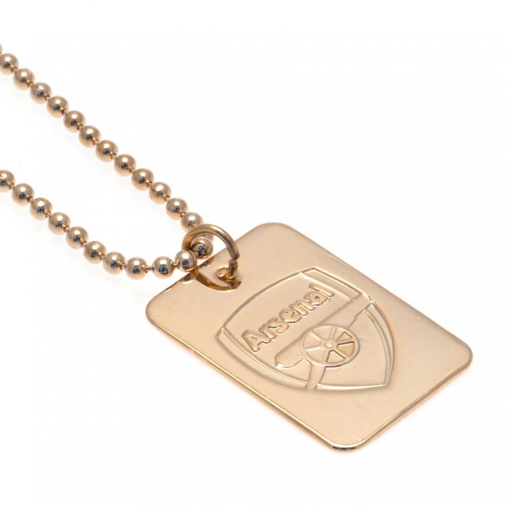 36165 Arsenal FC Gold Plated Dog Tag Chain
