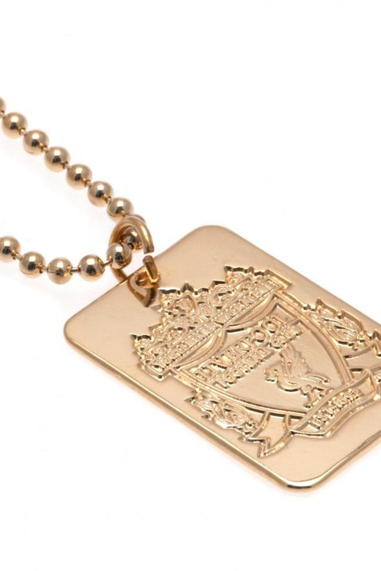 36168 Liverpool FC Gold Plated Dog Tag Chain