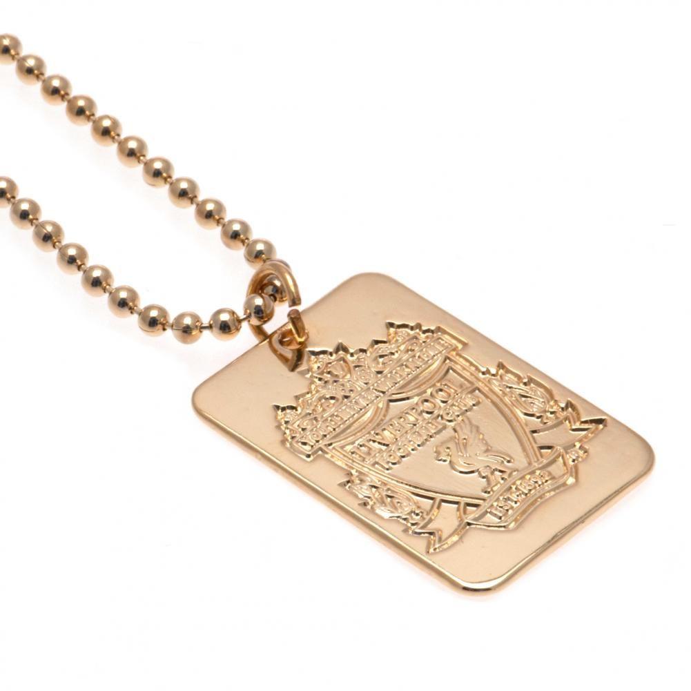 36168 Liverpool FC Gold Plated Dog Tag Chain