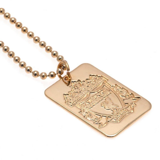 36168 Liverpool FC Gold Plated Dog Tag Chain
