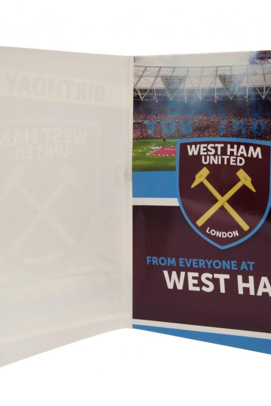 West Ham United FC Musical Birthday Card