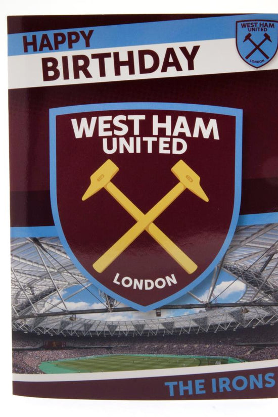 West Ham United FC Musical Birthday Card