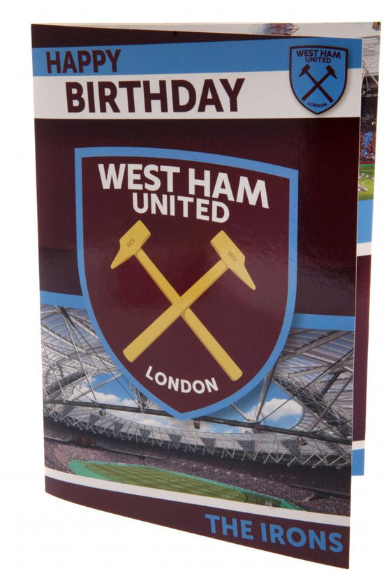 West Ham United FC Musical Birthday Card