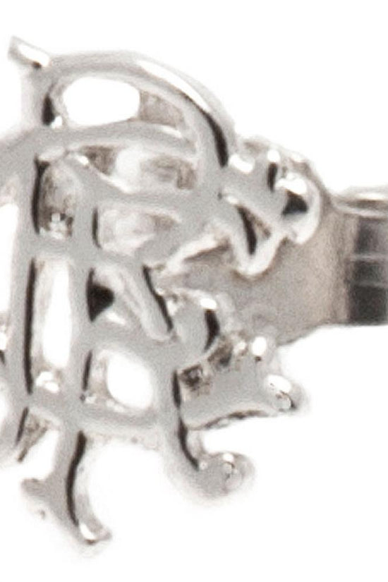 Rangers FC Scroll Crest Sterling Silver Stud Earring