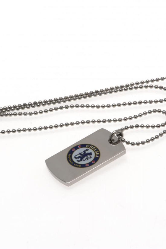 Chelsea FC Colour Crest Dog Tag & Chain