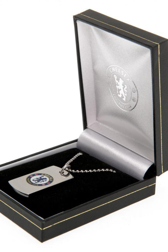 Chelsea FC Colour Crest Dog Tag & Chain