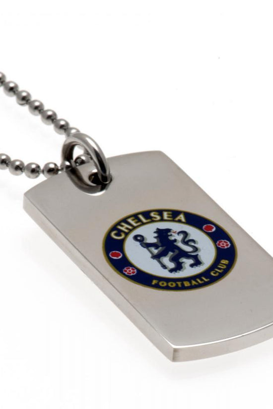Chelsea FC Colour Crest Dog Tag & Chain