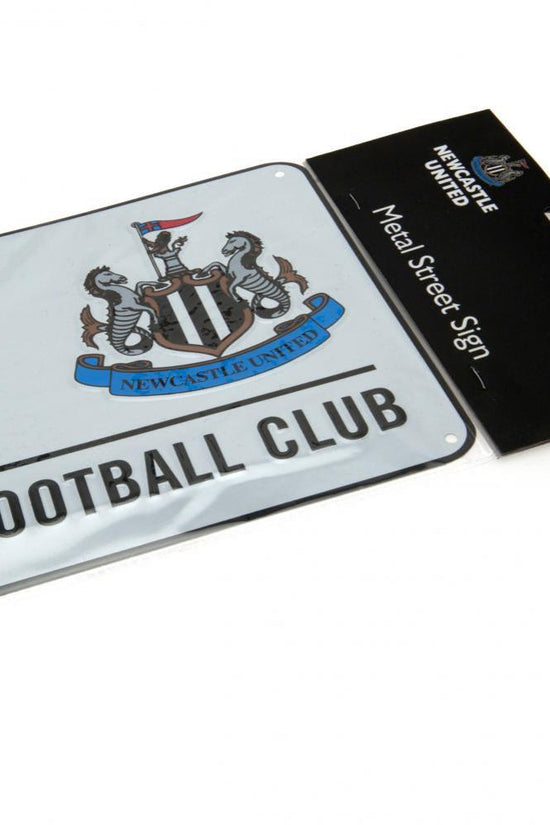 Newcastle United FC White Street Sign