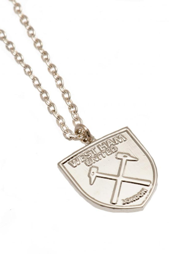 West Ham United FC Silver Plated Pendant & Chain CR