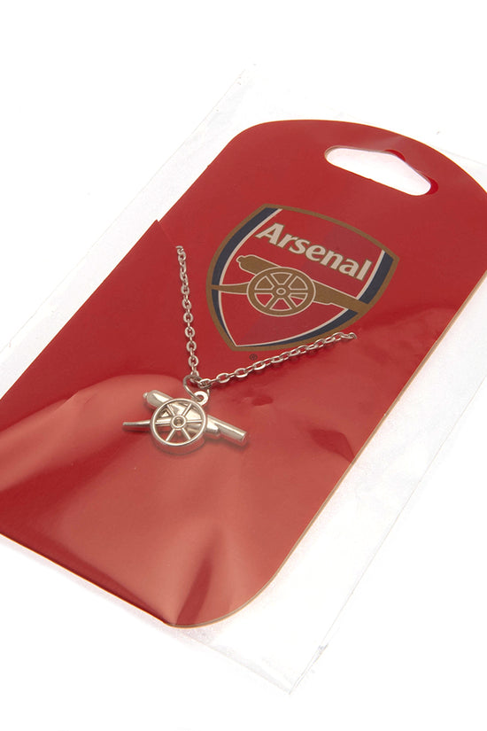 Arsenal FC Silver Plated Pendant & Chain GN