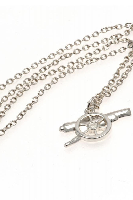 Arsenal FC Silver Plated Pendant & Chain GN