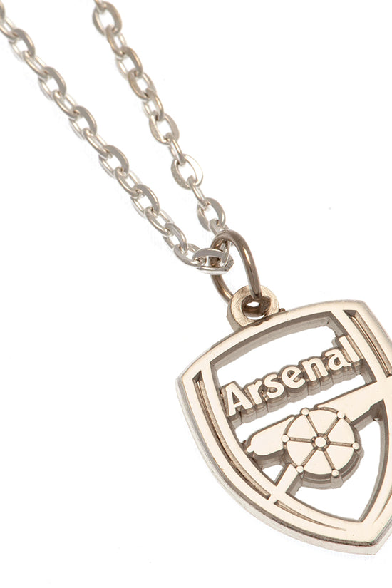 Arsenal FC Silver Plated Pendant & Chain CR