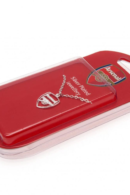 Arsenal FC Silver Plated Pendant & Chain CR
