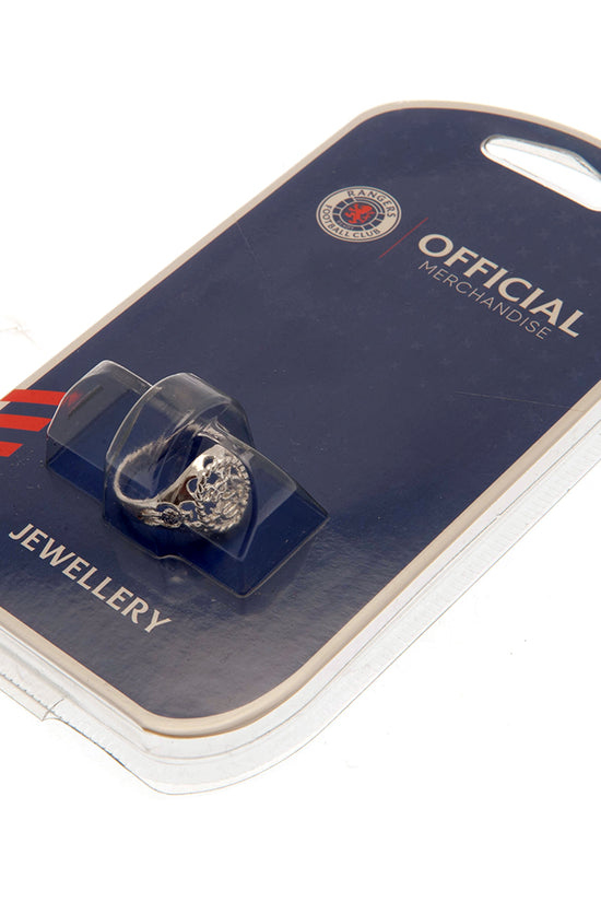 Rangers FC Silver Plated Crest Ring Large