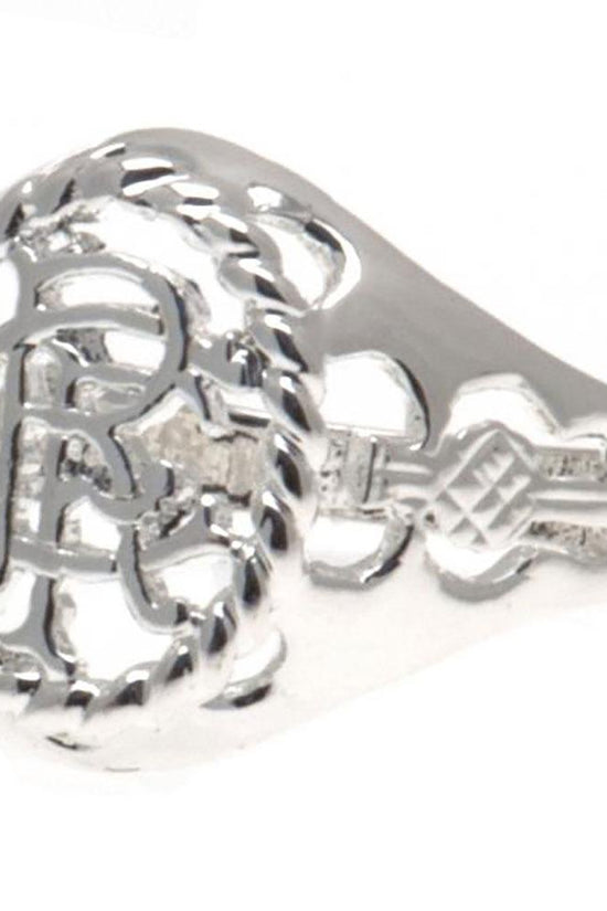 Rangers FC Silver Plated Crest Ring Small