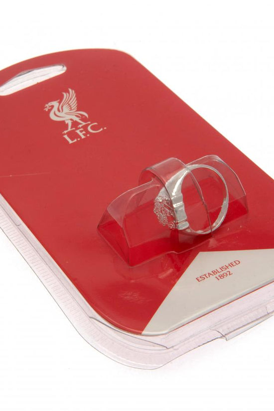 Liverpool FC Silver Plated Crest Ring Medium