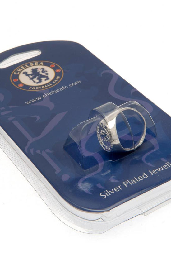 Chelsea FC Silver Plated Crest Ring Medium