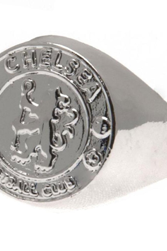 Chelsea FC Silver Plated Crest Ring Large