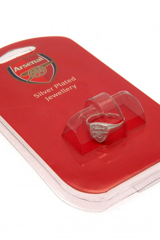 Arsenal FC Silver Plated Crest Ring Large