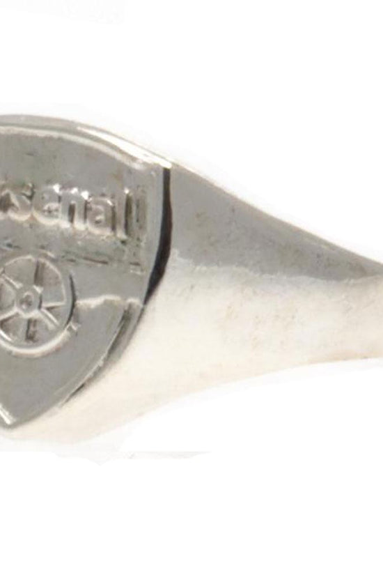 Arsenal FC Silver Plated Crest Ring Large